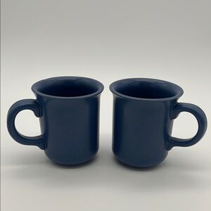Dansk Stoneware Sky Blue Coffee / Tea Mugs (Set of 2)